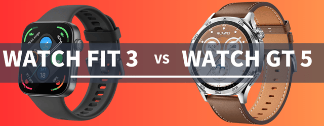 HUAWEI WATCH FIT 3とHUAWEI WATCH GT 5の比較